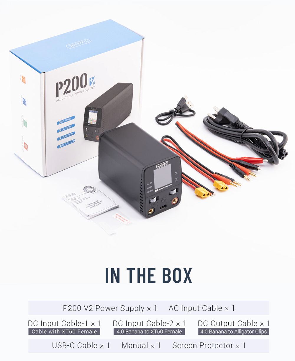 ToolkitRC P200 V2 محول التيار  - مراجعة Programmable Dc Power Supply 30V 10A وسعره